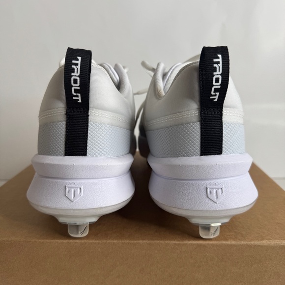 Nike Force Zoom Trout 9 Pro Baseball Softball  Cleats White Men's Sizes 8 and 12 - Picture 4 of 8